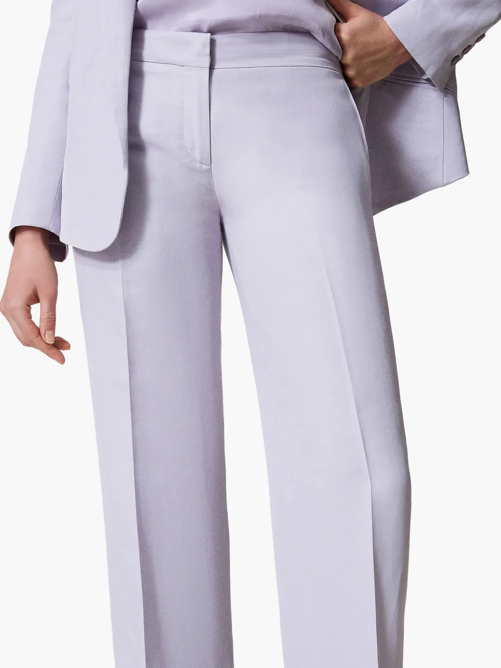 TWINSET Broek van linnenblend Paars