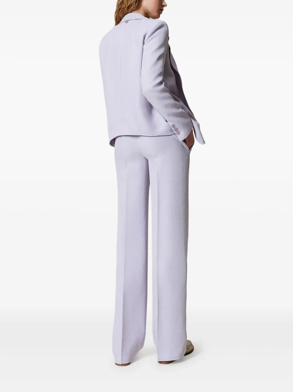 TWINSET Broek van linnenblend Paars