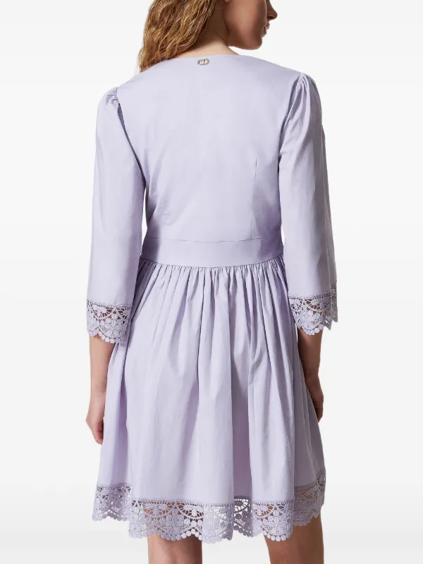 fitted lace wedding dress Lilac Lace Top Skater Dress – AX Paris US