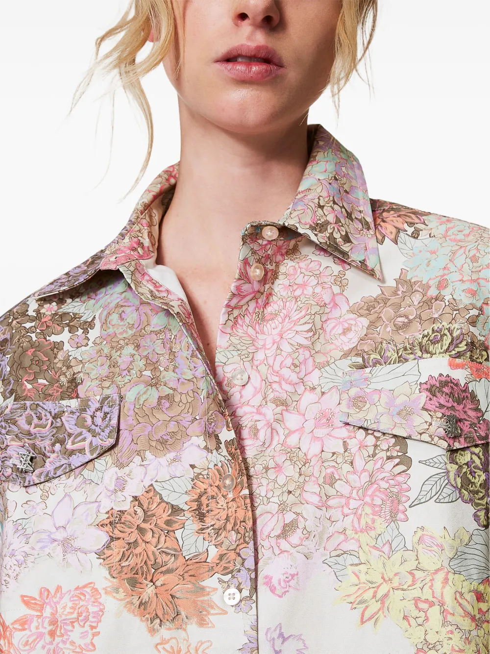 TWINSET Blouse met bloemenprint Wit