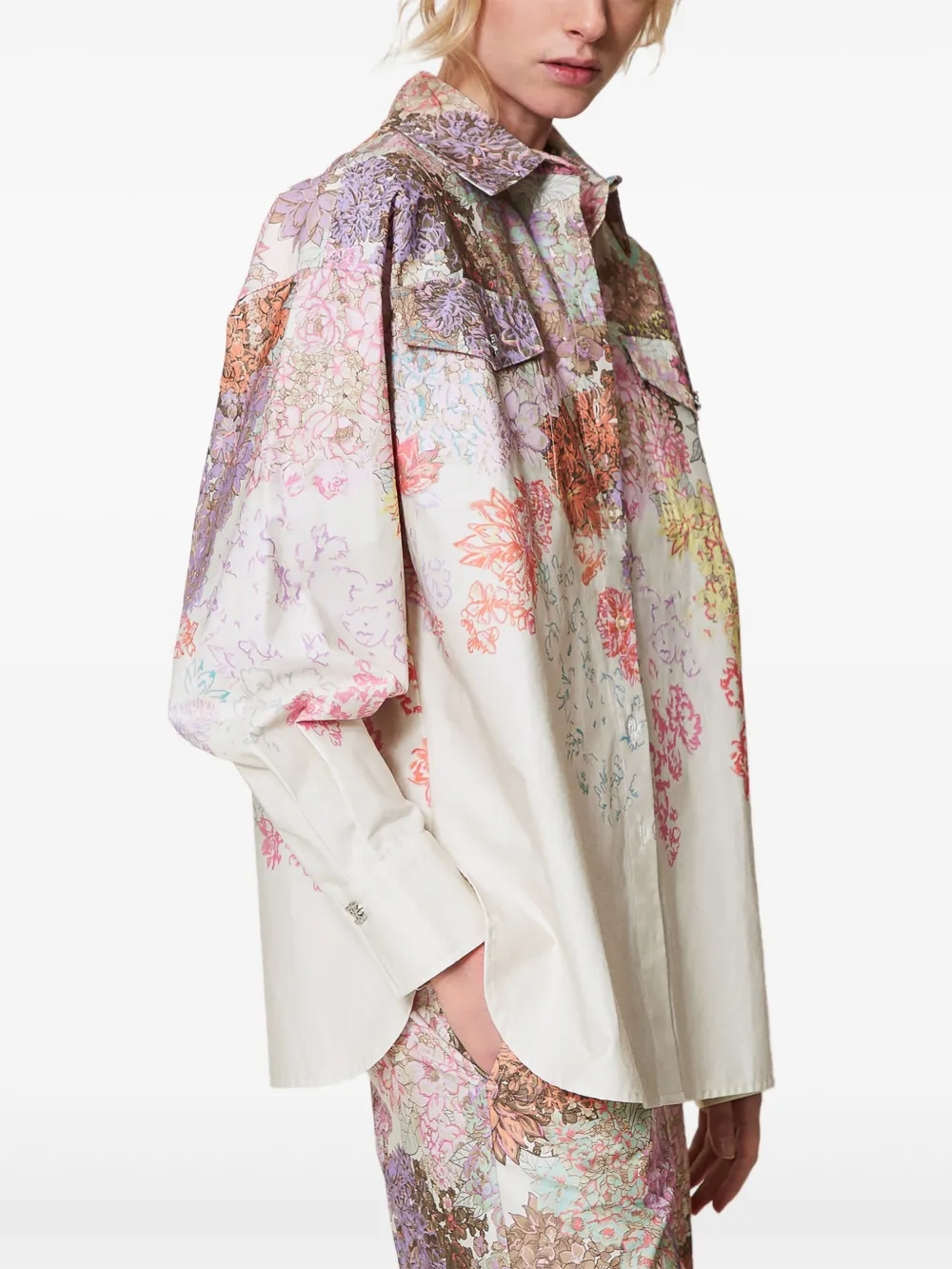TWINSET Blouse met bloemenprint Wit