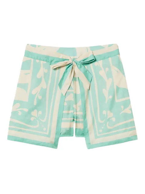 TWINSET patterned tie-waist shorts