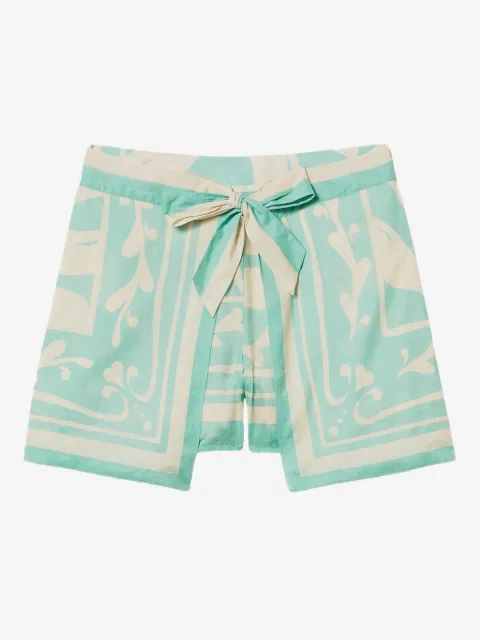 TWINSET patterned tie-waist shorts
