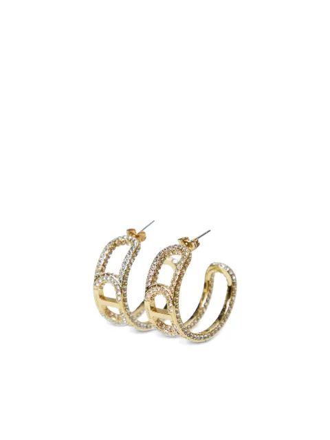 TWINSET crystal-embellished hoops 