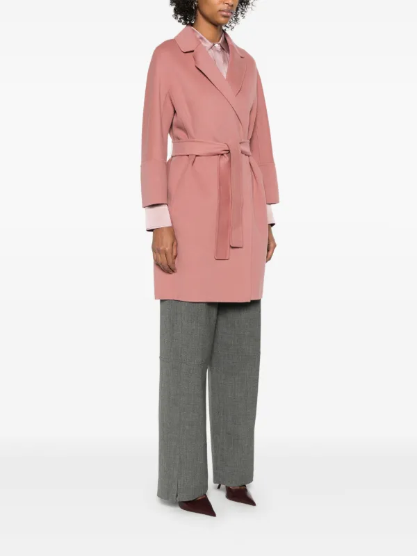 L*o様 SMaxMara薄いピンクウールロングコート Arona max mara ウールコート S Max Mara Arona コート ピンク FARFETCH JP