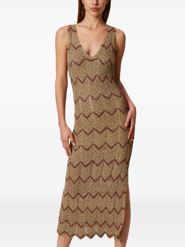 knitted brown dress Milano midi in balancing structure with movement Mafytytpr Women's Sweater Dresses For