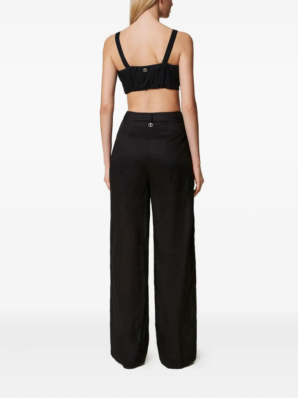 TWINSET Geplooide pantalon Zwart