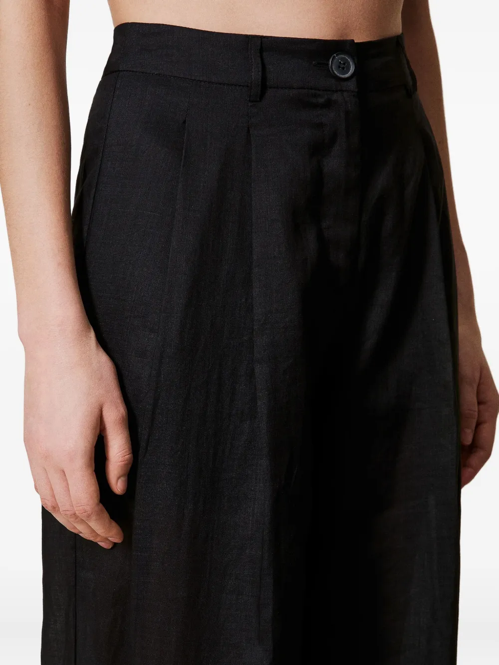 TWINSET Geplooide pantalon Zwart