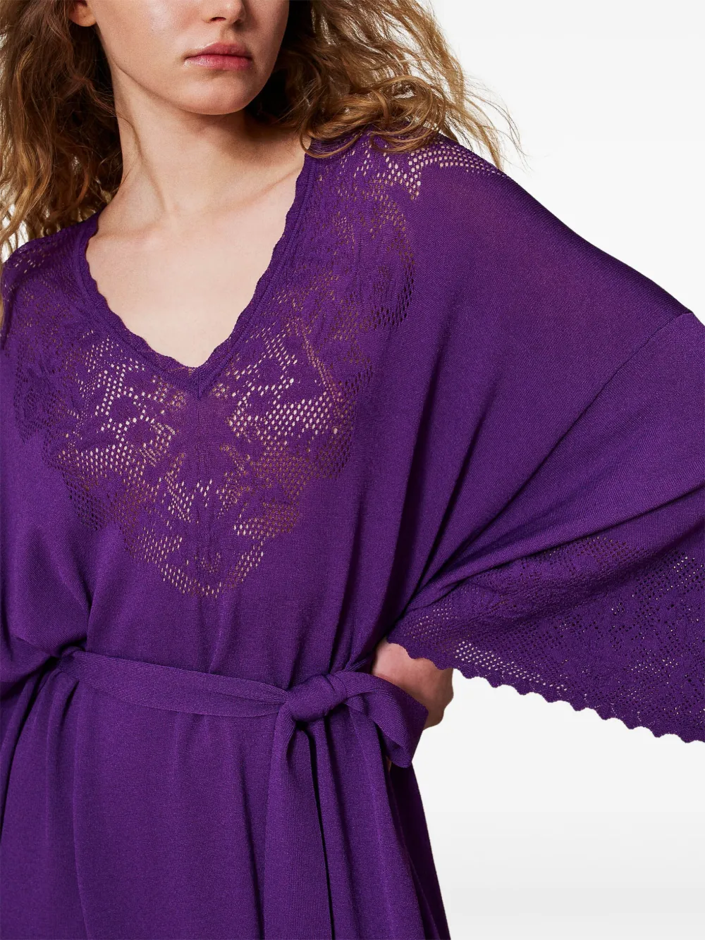 TWINSET Jurk met ceintuur Paars
