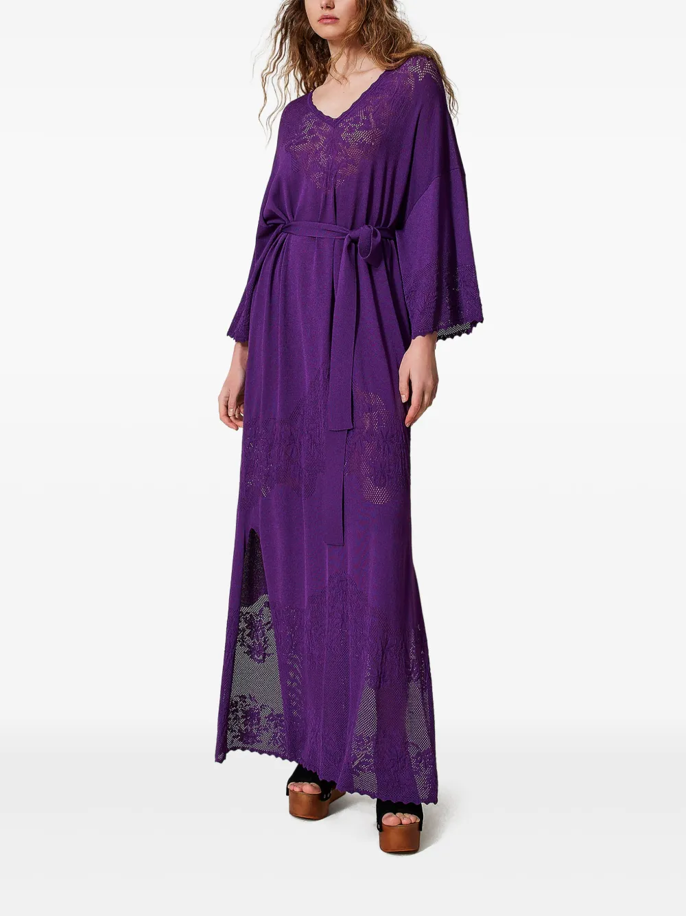 TWINSET Jurk met ceintuur Paars