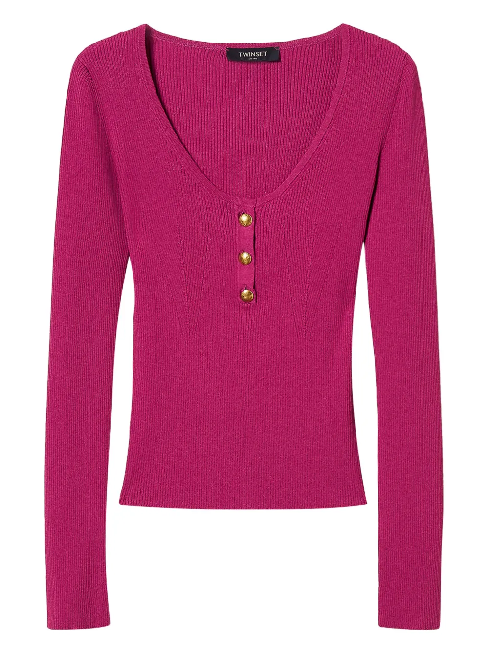 TWINSET Ribgebreide trui Roze