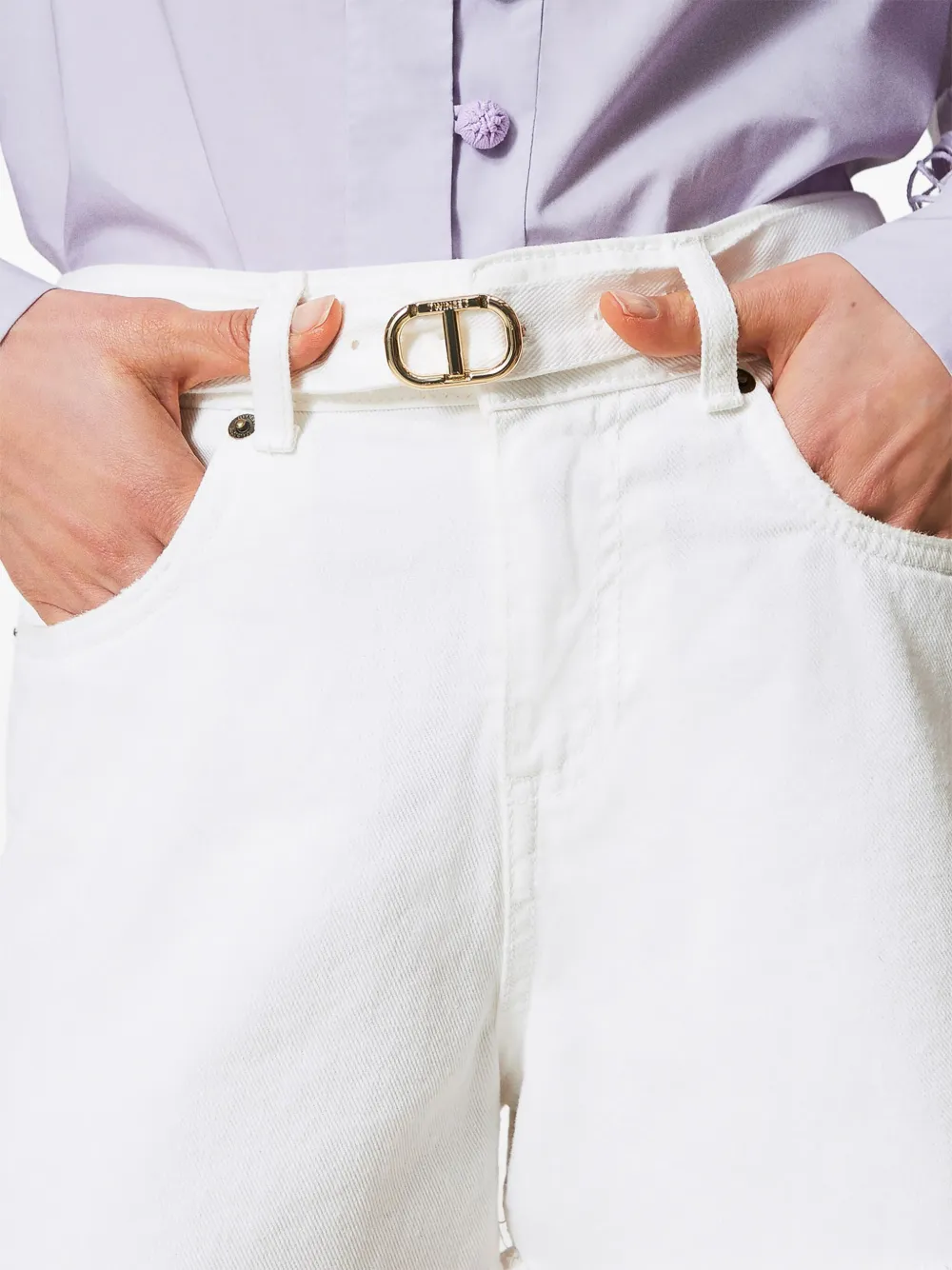 TWINSET Woven shorts Wit