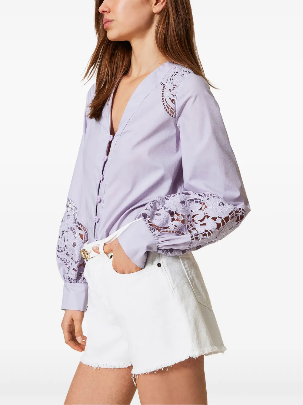 TWINSET Woven shorts Wit