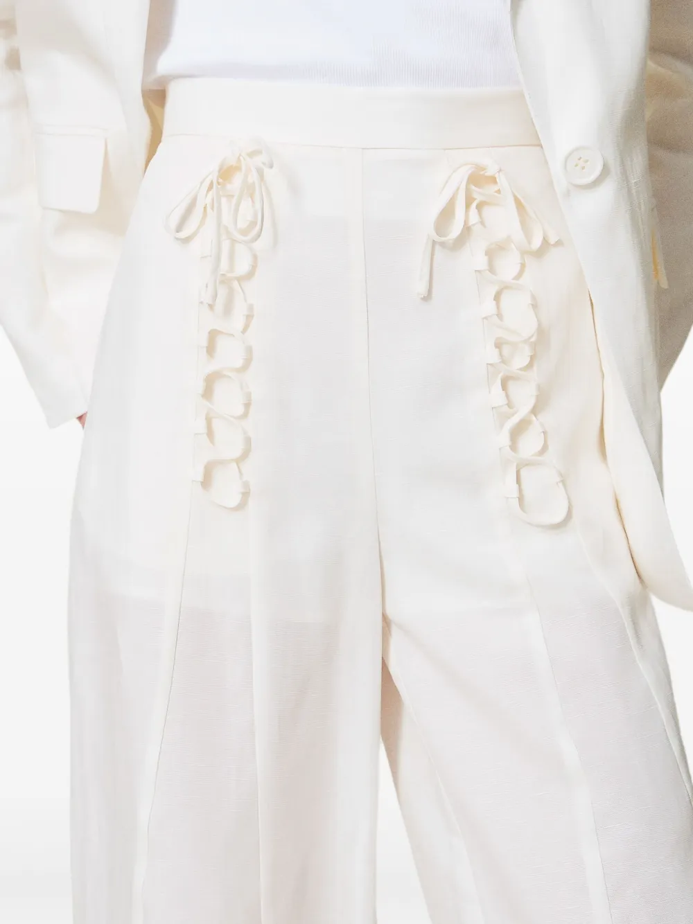 TWINSET Broek met veters Wit