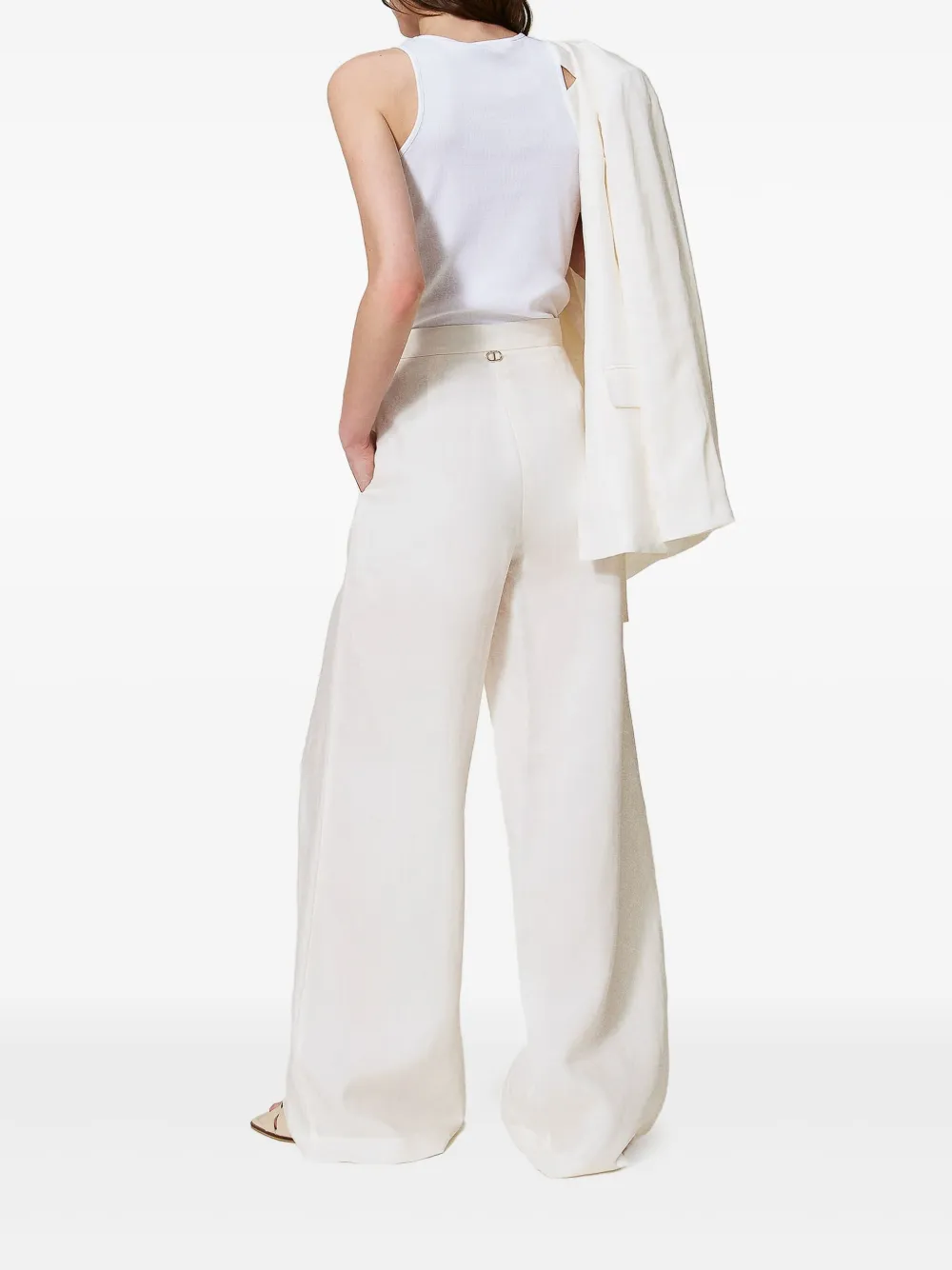 TWINSET Broek met veters Wit