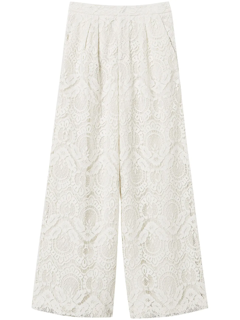 Twinset Hose Aus Spitze In Weiss