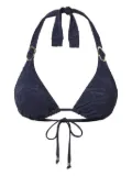 TWINSET embellished triangle bikini top - Blue