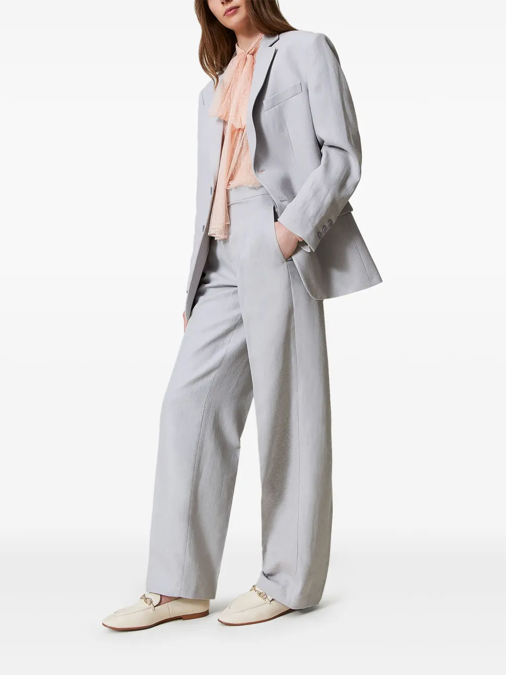 TWINSET Broek met gesmockt detail Grijs