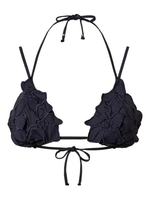 TWINSET top bikini estilo triángulo con aplique floral