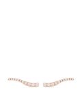 GOLD & ROSES 18K rose gold Sasa Crawler diamond stud earrings - Pink