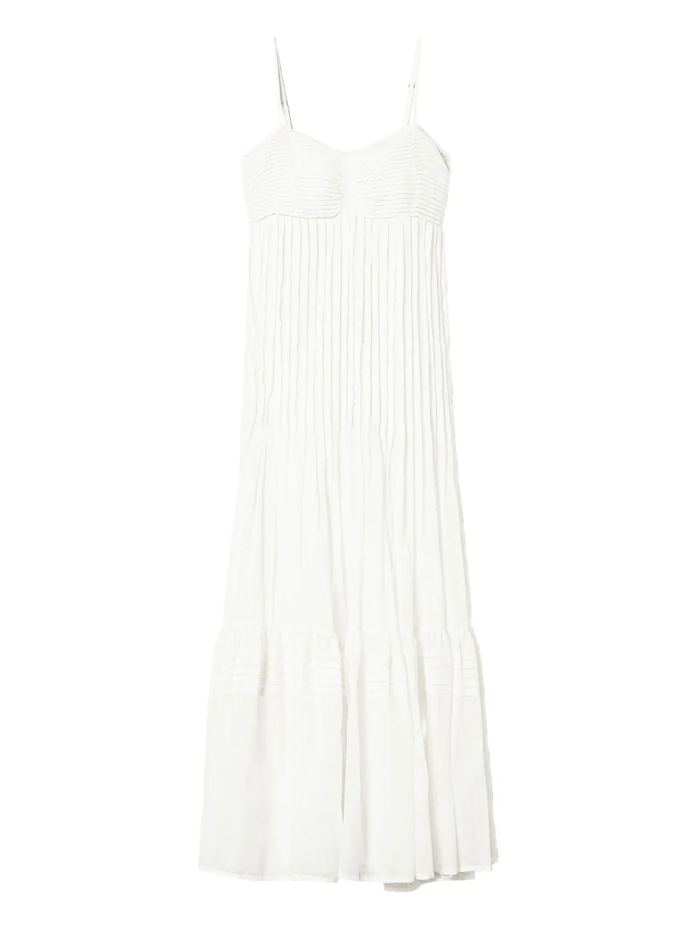 TWINSET Geplooide maxi-jurk Wit