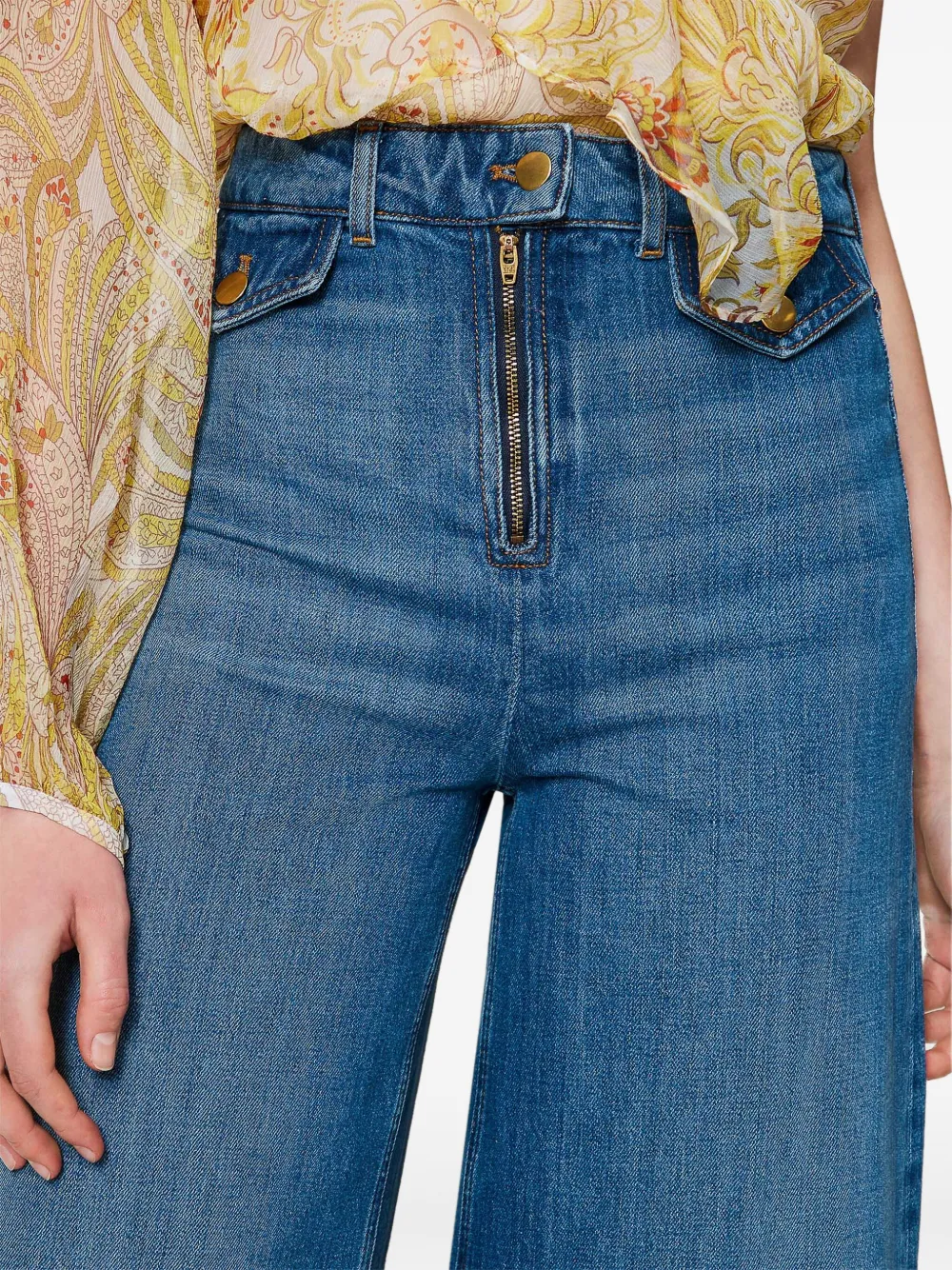 TWINSET Jeans met wijde pijpen Blauw