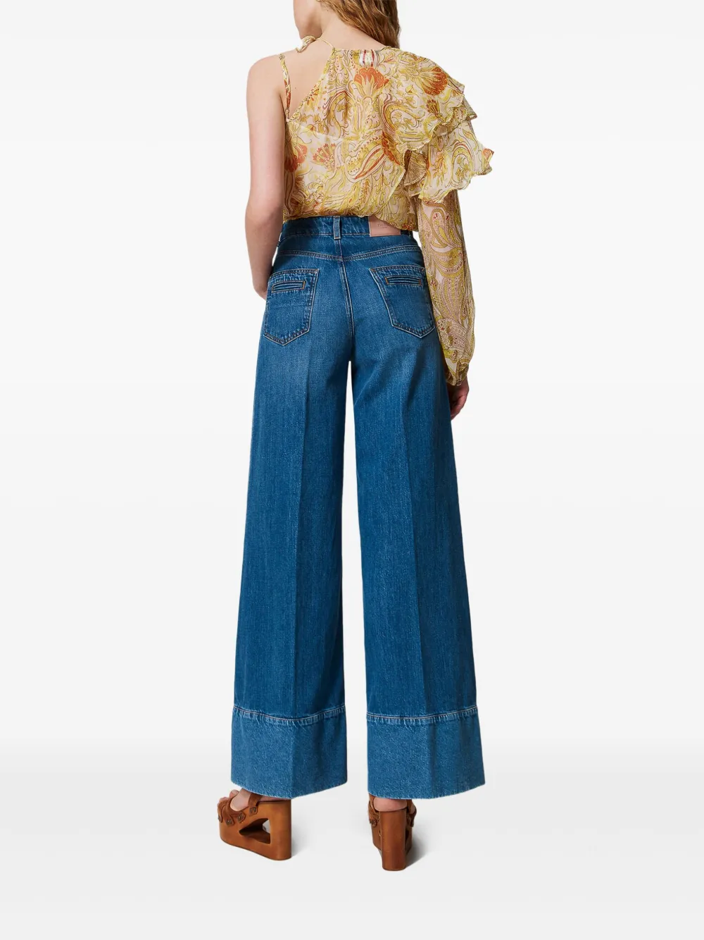 TWINSET Jeans met wijde pijpen Blauw
