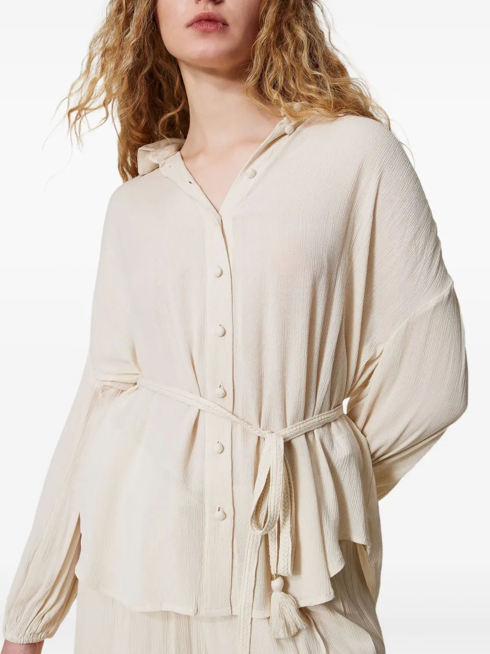 TWINSET Blouse met ceintuur Beige