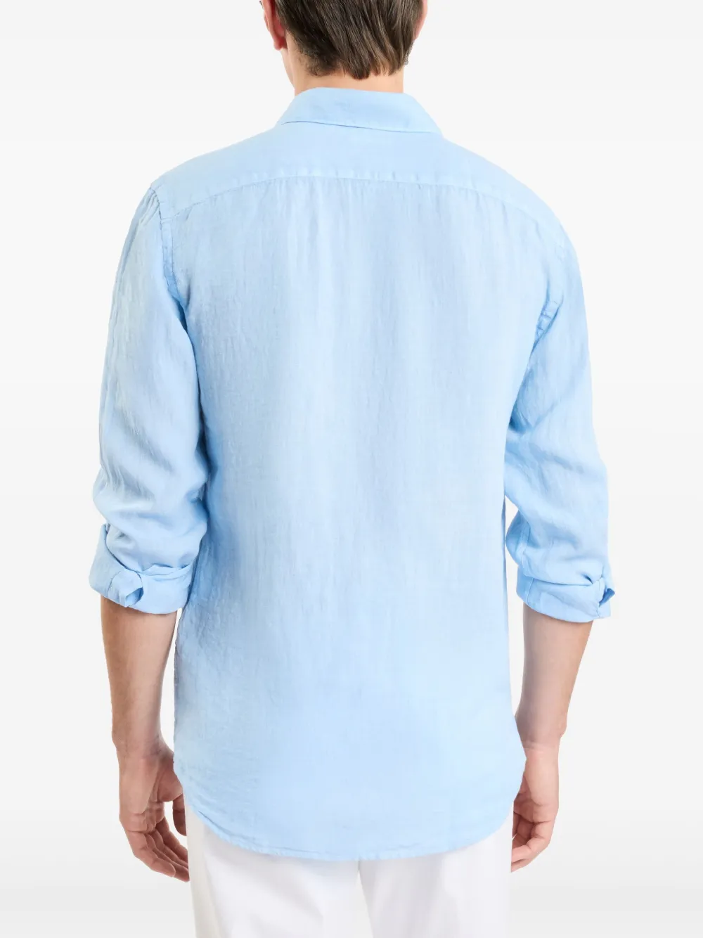 Fay Overhemd met polokraag Blauw