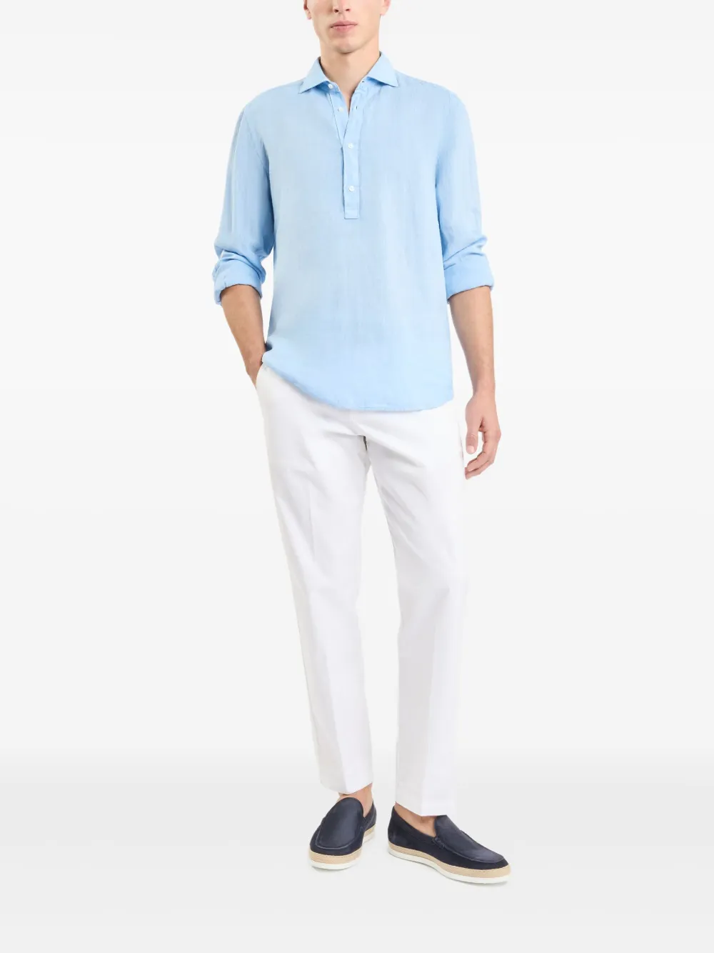 Fay polo collar shirt - Blauw