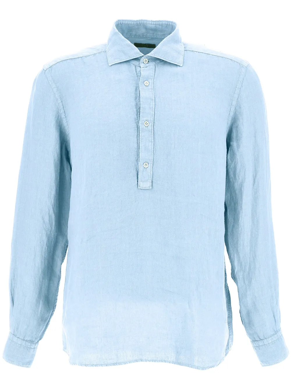 Fay Overhemd met polokraag Blauw