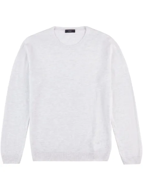 Fay logo-embroidered jumper