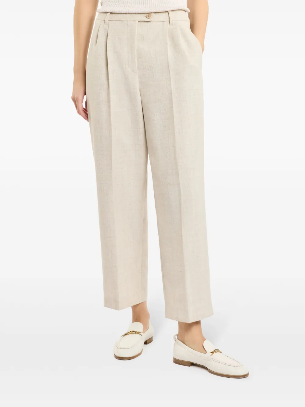 Fay Wollen broek Beige