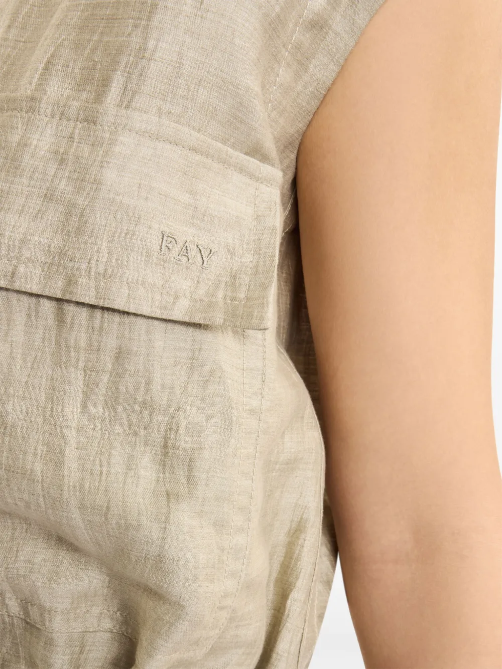 Fay Cropped blouse Beige