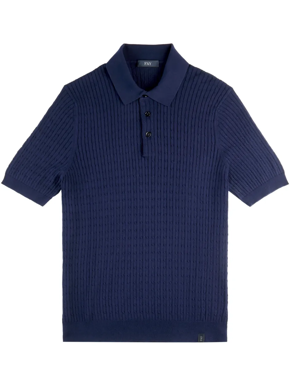 Fay playera tipo polo tejida | azul | Image 1