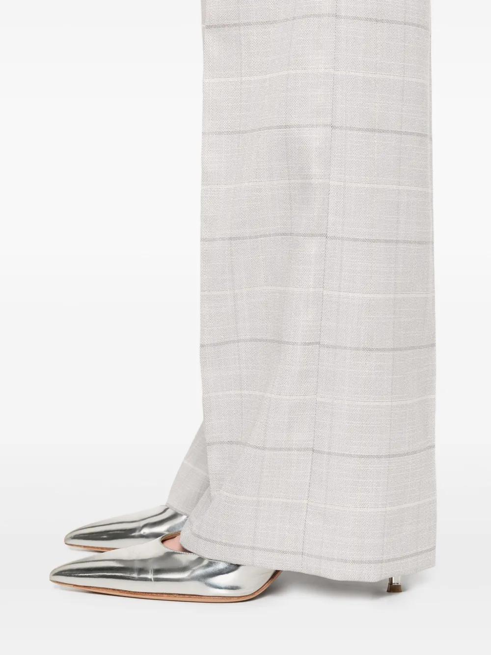 Manuel Ritz checked trousers Grijs