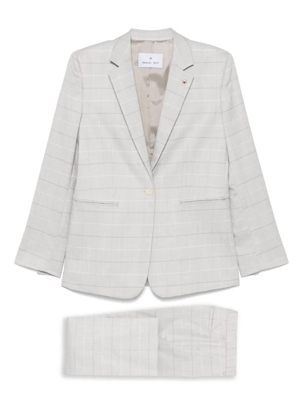 Manuel Ritz checked trousers | gris | Image 1