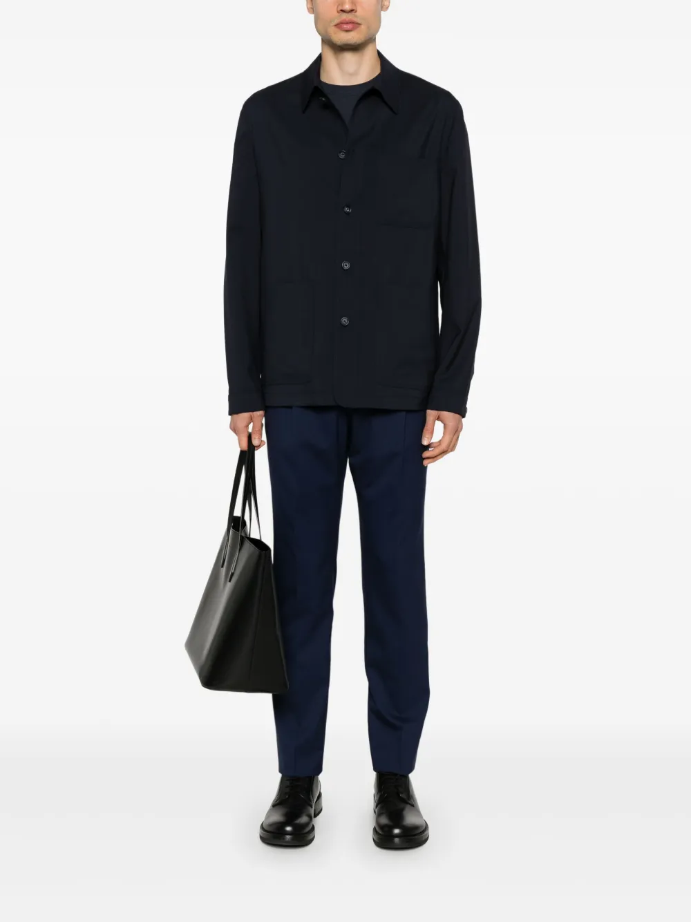 manuelritz Manuel Ritz Broek met geplooid detail - Blauw
