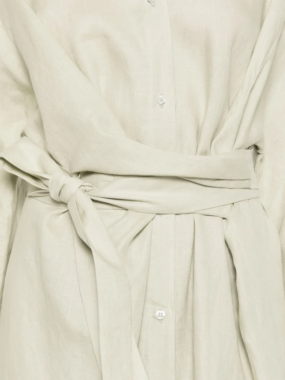 MANUEL RITZ LINEN MAXI SHIRT DRESS