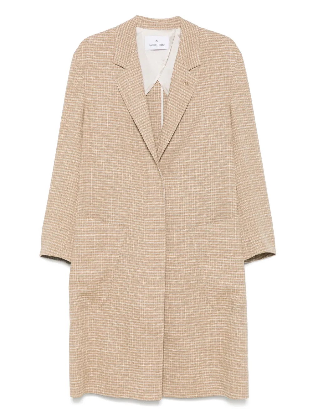 Manuel Ritz checked coat | Brown | Image 1