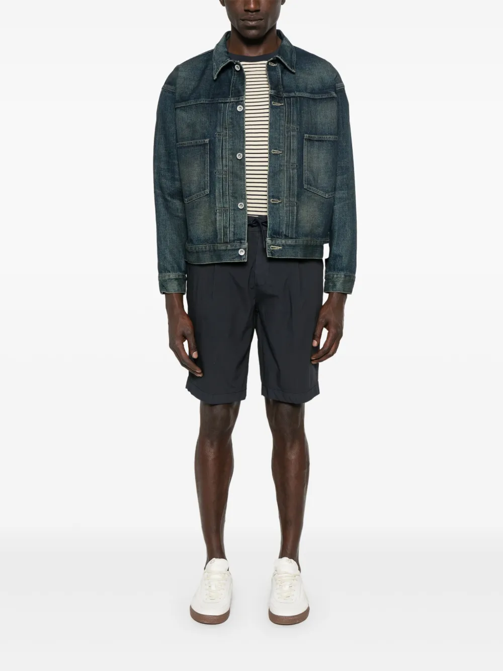Manuel Ritz Shorts met logo-applicatie - Blauw