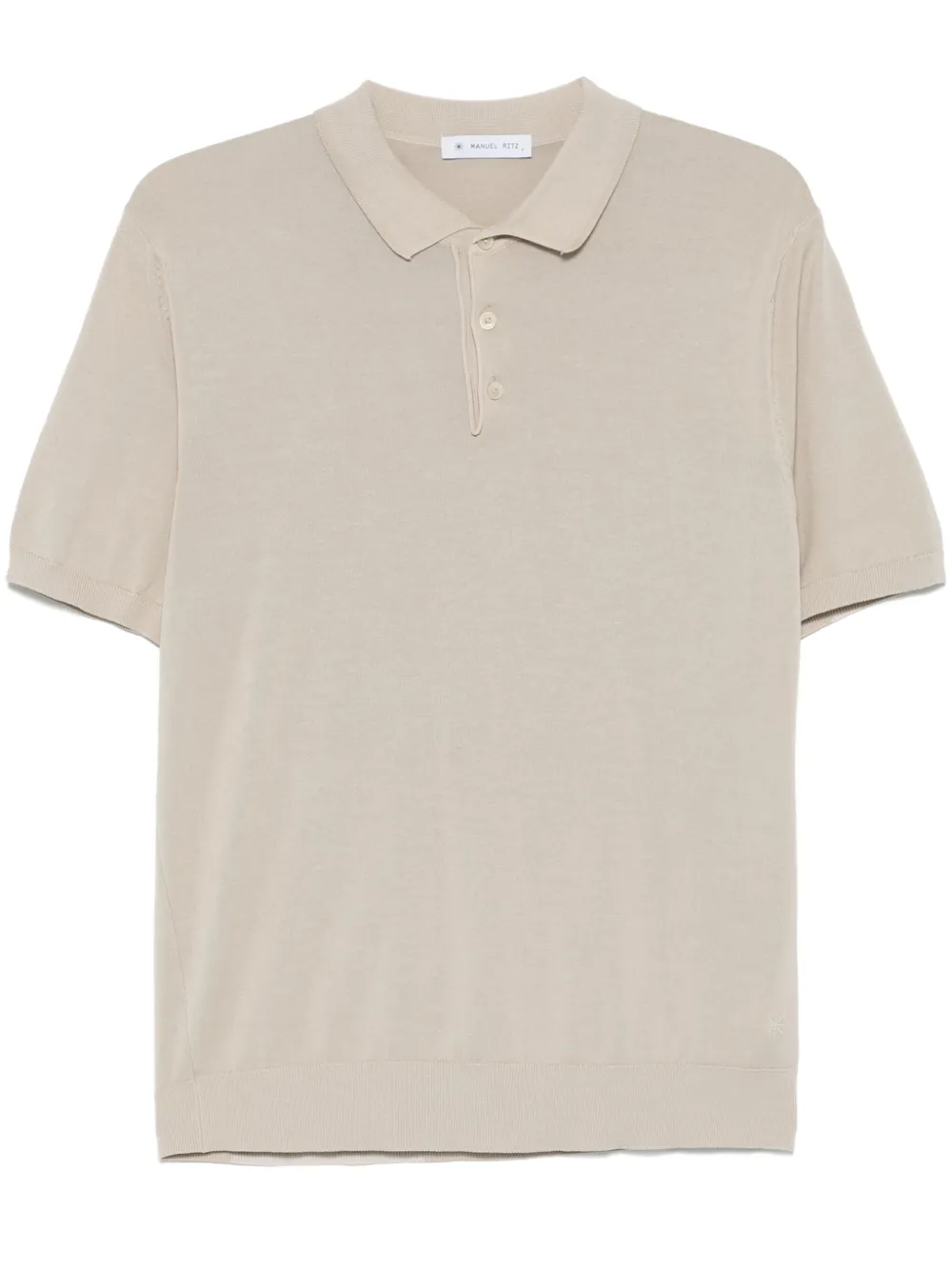 Manuel Ritz Fein gestricktes Poloshirt | Nude | Image 1