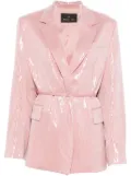 Manuel Ritz sequinned belted blazer - Pink