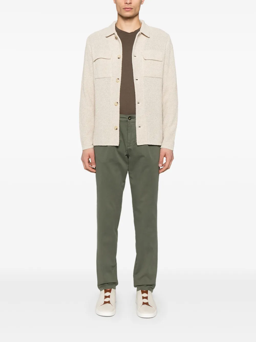 manuelritz Manuel Ritz Broek met geplooid detail - Groen