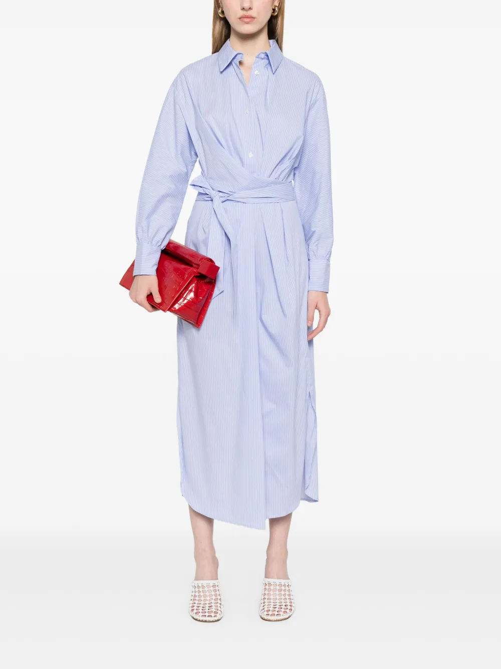 Manuel Ritz Gestreepte blousejurk - Blauw