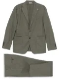Manuel Ritz linen single-breasted suit - Green