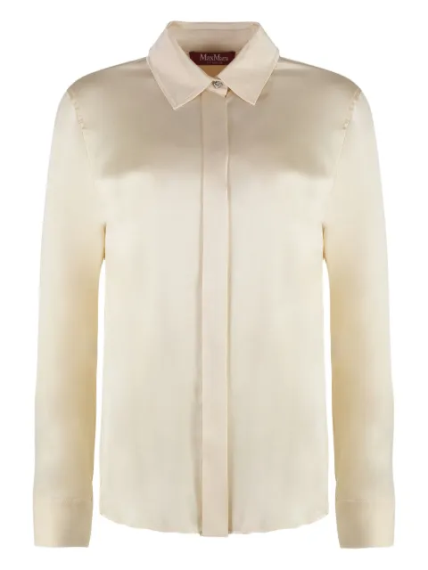 Max Mara camisa con efecto satinado