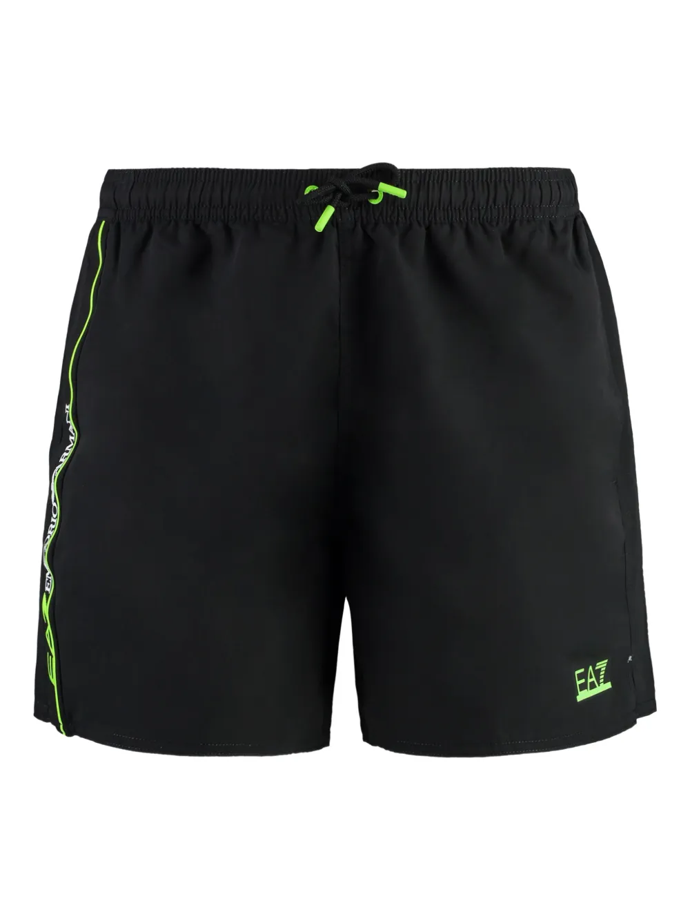 logo-print side-strip swim shorts