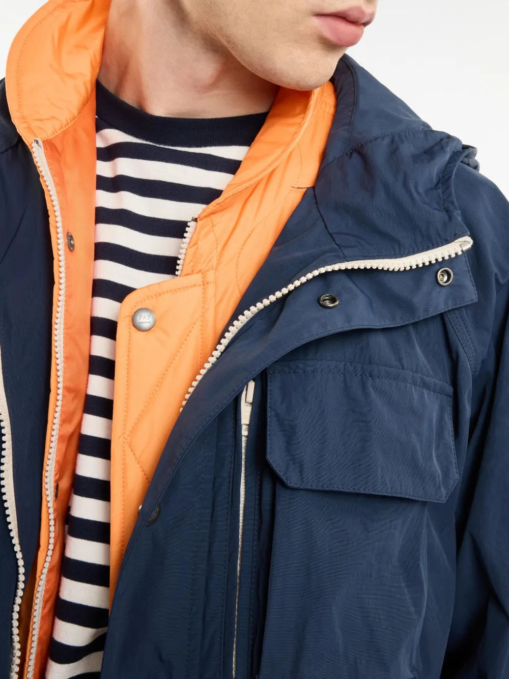 Fay Fisherman parka Blauw
