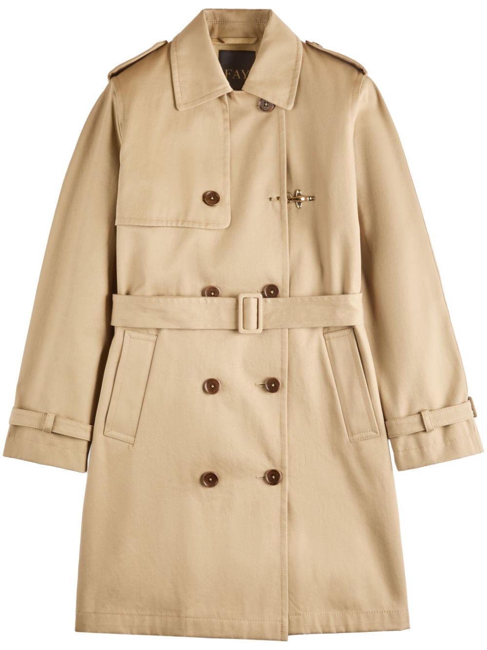 Fay Trenchcoat met verborgen sluiting Beige